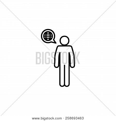 Geography Teacher Icon. Education Symbol Sign Pictogram