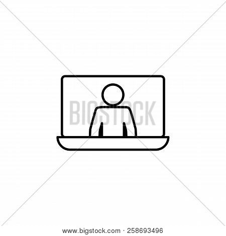 Online Training Icon. Education Symbol Sign Pictogram