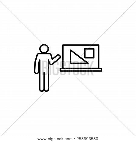 Geometry Teacher Icon. Education Symbol Sign Pictogram