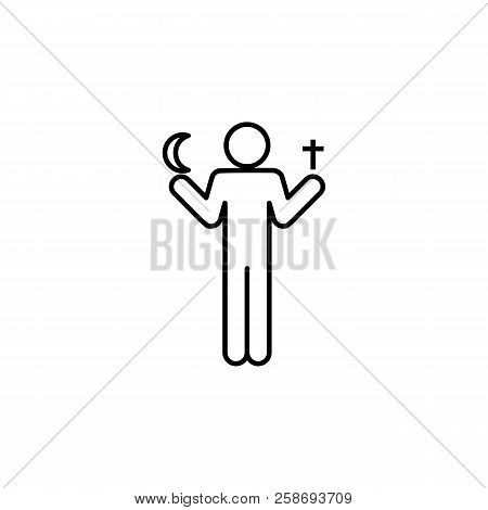 Teacher Of Religion Icon. Education Symbol Sign Pictogram