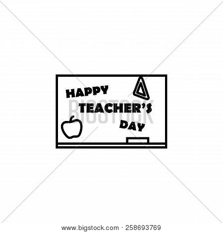 Happy Teacher's Day. Education Symbol Sign Pictogram