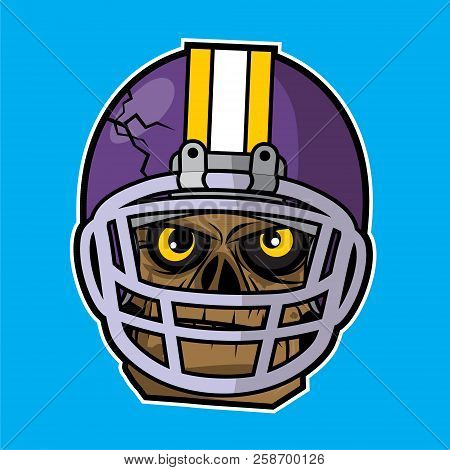 Zombie Head Vector Illustration - Football Player