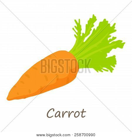 Carrot Icon. Isometric Of Carrot Icon For Web Design Isolated On White Background