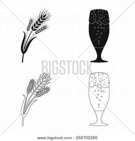 Vector Design Of Pub And Bar Sign. Collection Of Pub And Interior Stock Vector Illustration.