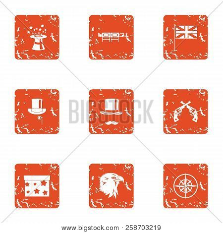 Bewitched Icons Set. Grunge Set Of 9 Bewitched Icons For Web Isolated On White Background
