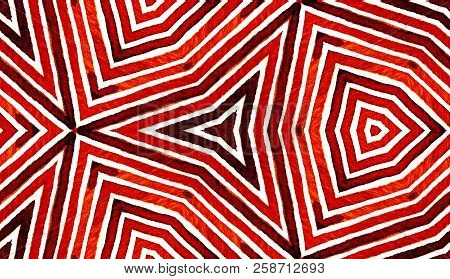 Wine Red Geometric Watercolor. Amusing Seamless Pattern. Hand Drawn Stripes. Brush Texture. Mind-blo