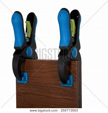 Ratchet-lock Spring Clamp Hold Wooden Bars