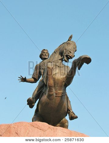 Statue des Fahrers zu Pferd