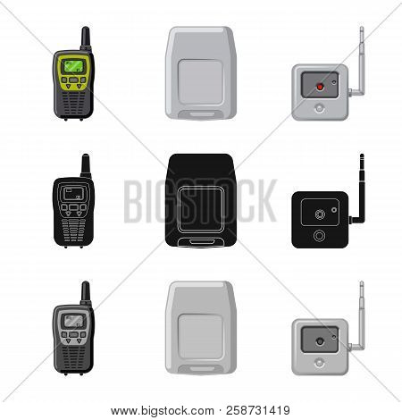 Vector Design Of Office And House Sign. Set Of Office And System Vector Icon For Stock.