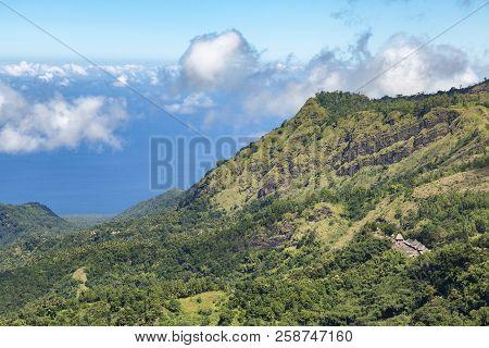 View Of  The Bena Traditional Village From Above In Flores, Indonesia.