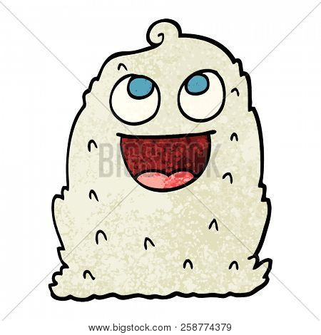 grunge textured illustration cartoon lumpy ghost