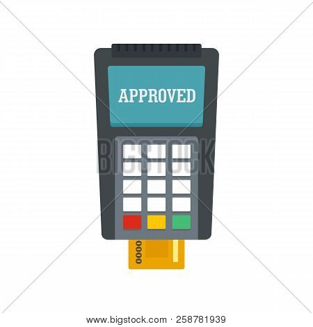 Payment Approved Credit Card Icon. Flat Illustration Of Payment Approved Credit Card Vector Icon For