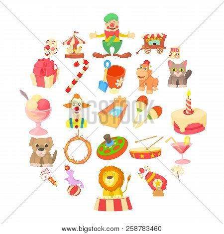 Bairn Icons Set. Cartoon Set Of 25 Bairn Vector Icons For Web Isolated On White Background