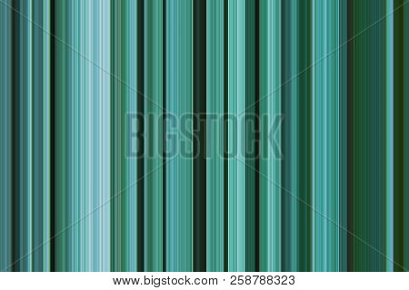Greenery Background. Digital Striped Graphic Pattern Vertical Lines Hues Monochrome Palette Of Bluis