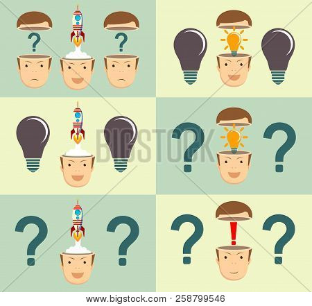 Successful Businessman . Business Idea Start Up Concept. Stock Flat Vector Illustration.
