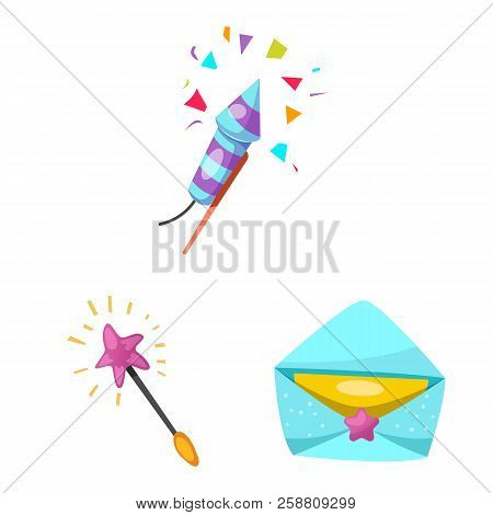 Vector Illustration Of Party And Birthday Icon. Collection Of Party And Celebration Vector Icon For 