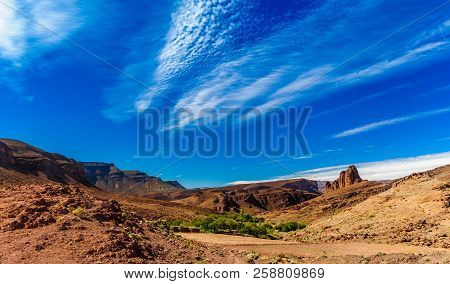 View On Mountain Landscape In The Mountains Of Jbel Sarhro In Morocco