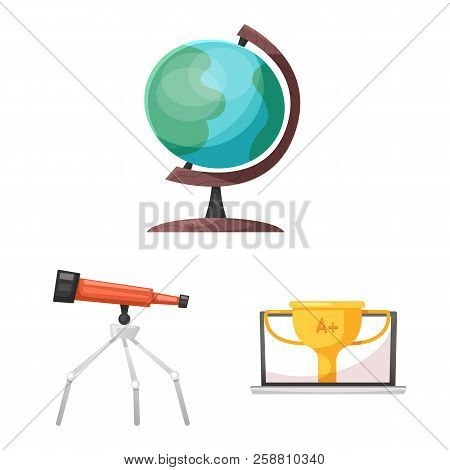 Vector Illustration Of Education And Learning Icon. Set Of Education And School Vector Icon For Stoc