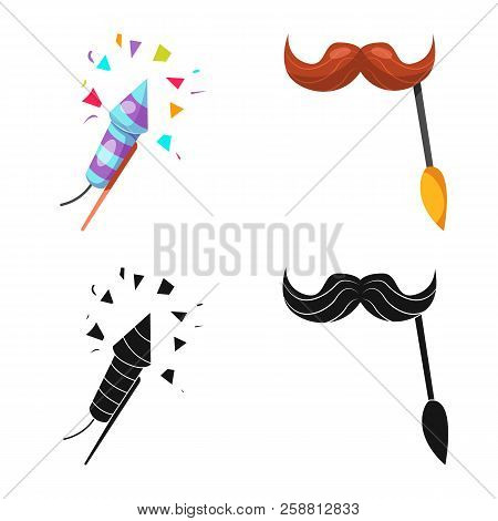Vector Design Of Party And Birthday Symbol. Collection Of Party And Celebration Stock Vector Illustr