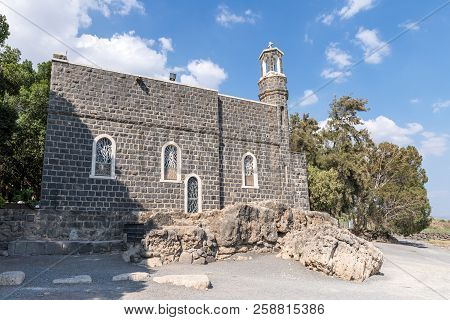 Tiberias, Israel, September 10, 2018 : The Church Of The Primacy Of Saint Peter Located On The Shore