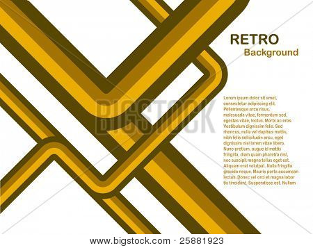 Abstract background retrò vector arancio con camera per copia