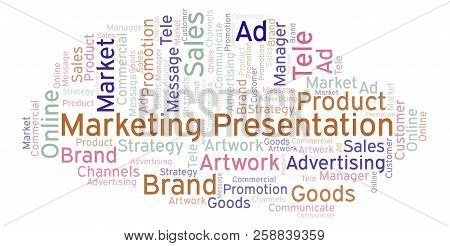 Word Cloud With Text Marketing Presentation. Wordcloud Made With Text Only.