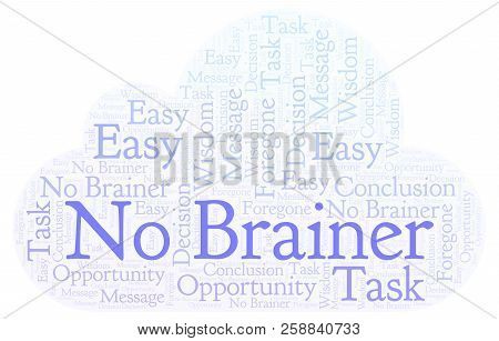 No Brainer Word Cloud. Wordcloud Made With Text Only.