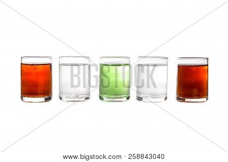 Summer Drink Cocktail On Isolated White Background