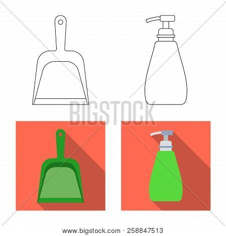 Vector Illustration Of Cleaning And Service Icon. Collection Of Cleaning And Household Vector Icon F