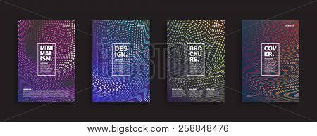 Weird Bizarre Distortion Vector Abstract Art. Minimal 3d Design Templates For Brochure, Cover, Flyer