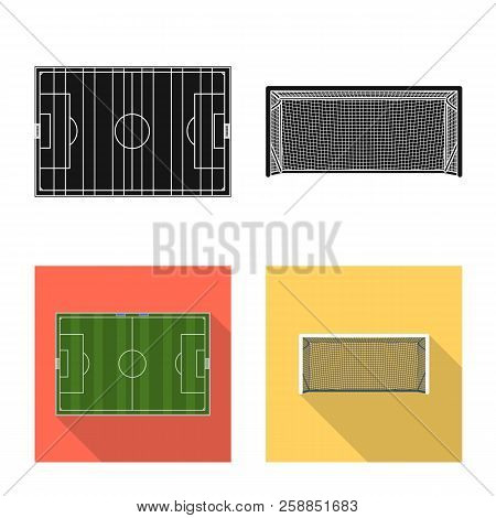 Vector Design Of Soccer And Gear Icon. Set Of Soccer And Tournament Vector Icon For Stock.