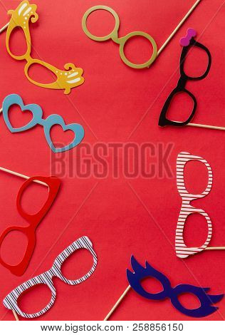 Set Of Photo Accessories For Wedding And Birthday Parties