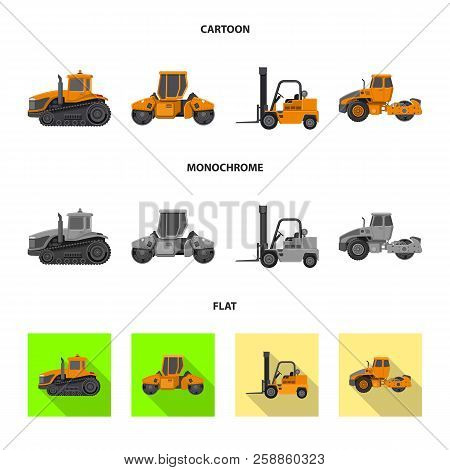 Vector Design Of Build And Construction Logo. Set Of Build And Machinery Vector Icon For Stock.