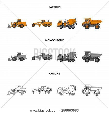 Vector Design Of Build And Construction Sign. Collection Of Build And Machinery Vector Icon For Stoc