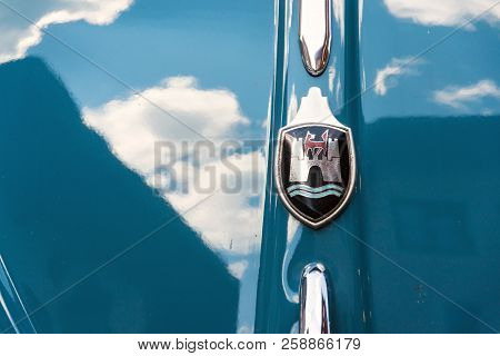 Saalbach-hinterglemm, Austria - June 21 2018: Vintage Car Volkswagen Beetle Oldsmobile Veteran On Ju