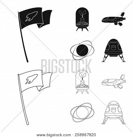 Vector Illustration Of Mars And Space Sign. Collection Of Mars And Planet Vector Icon For Stock.
