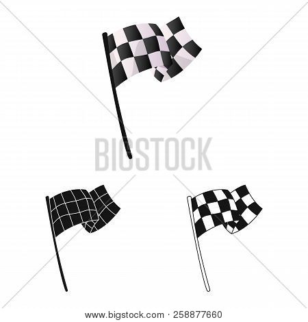 Vector Illustration Of Car And Rally Sign. Set Of Car And Race Stock Vector Illustration.