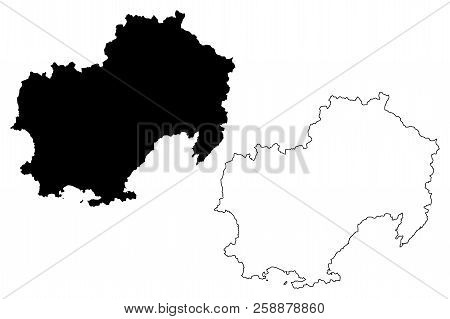 Magadan Oblast (russia, Subjects Of The Russian Federation, Oblasts Of Russia) Map Vector Illustrati