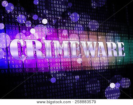 Crimeware Digital Cyber Hack Exploit 3D Illustration
