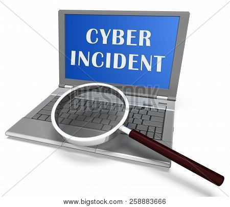 Cyber Incident Data Attack Alert 3D Rendering