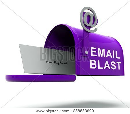 Email Blast Newsletter Promotion Delivering 3D Rendering