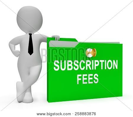 Subscription Fee Plan Registration Price 3D Rendering