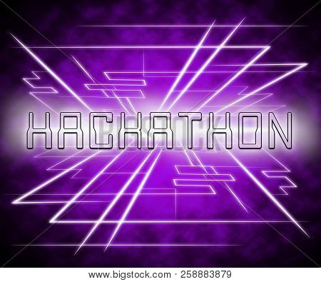 Hackathon Technology Threat Online Coding 3D Illustration