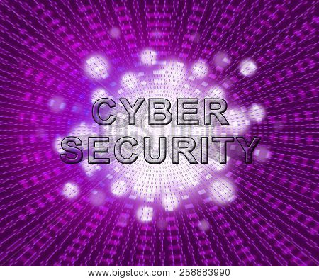 Cybersecurity Technology Hightech Security Guard 3D Illustration
