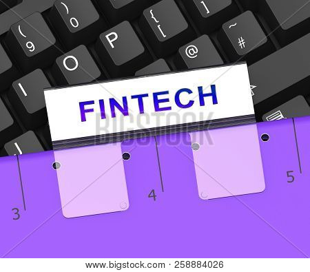 Fin Tech Financial Technology Business 3D Rendering