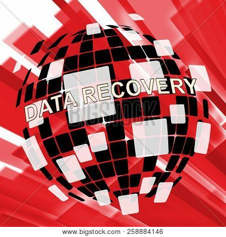 Data Recovery Software Bigdata Restoring 3D Illustration