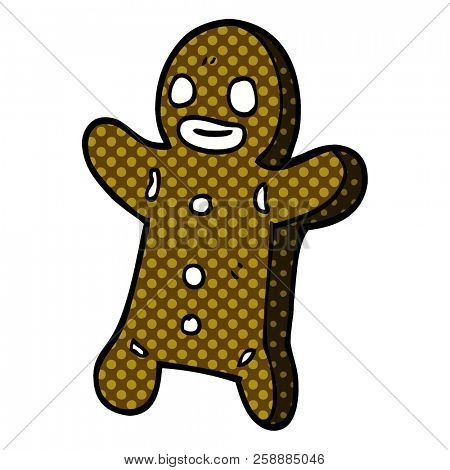 cartoon doodle gingerbread man