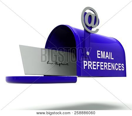 Email Preferences Mailbox Profile Settings 3D Rendering