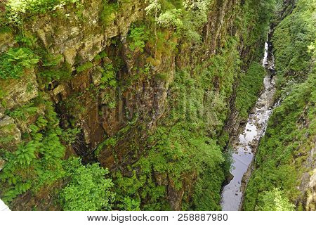 Corrieshalloch Gorge Is Located On The Droma River 20 Km South Of Ullapool In The Scottish Highlands