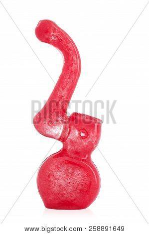 Red Babler. A Glass Marijuana Smoking Device. Glass Babler